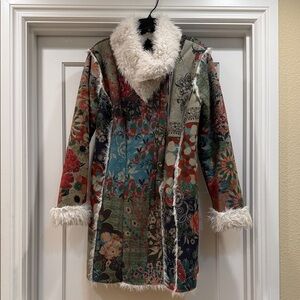 Johnny Was Biya floral patchwork jacket medium
